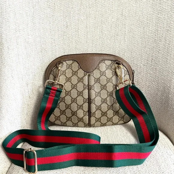 Gucci authentic brown monogram canvas crossbody bag
